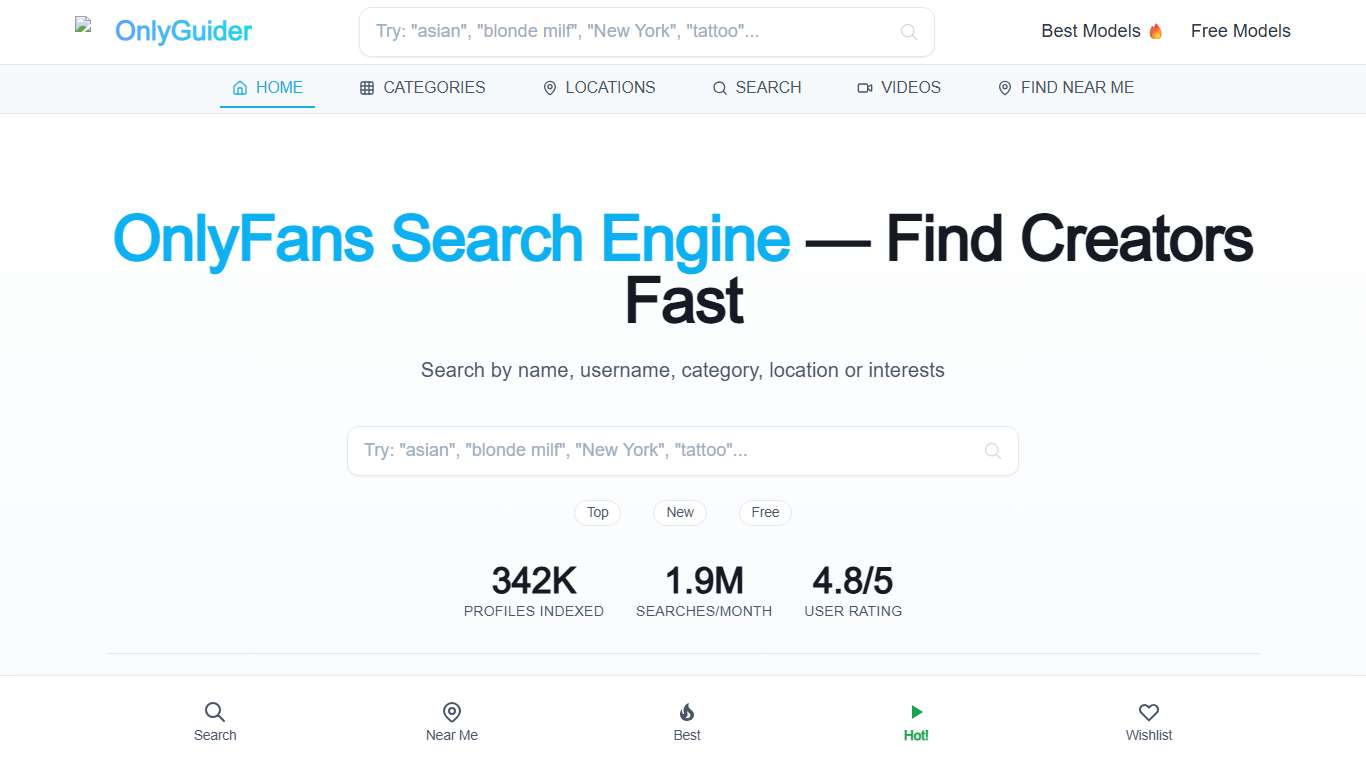 OnlyGuider (OnlyFans Finder & Search Engine)